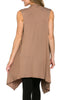 Draped Open Front Jersey Knit Vest - BodiLove | 30% Off First Order
 - 32